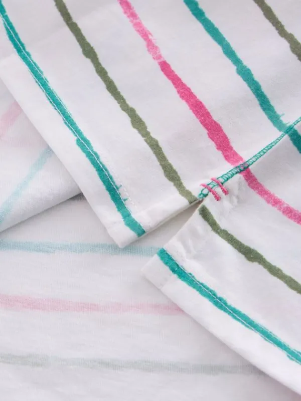 ABBIE CREW NECK TEE in WHITE MULTI<White Stuff Hot
