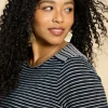 ABBIE EMBROIDERED STRIPE TEE in IVORY MULTI<White Stuff New