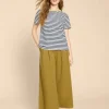 ABBIE STRIPE CREW NECK TEE in WHITE MULTI<White Stuff Online