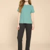 ABBIE TEE in MID TEAL<White Stuff Fashion