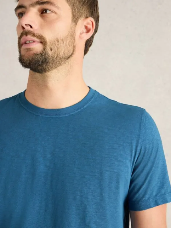 Abersoch Crew Neck Tee in INDIGO BLUE<White Stuff Online