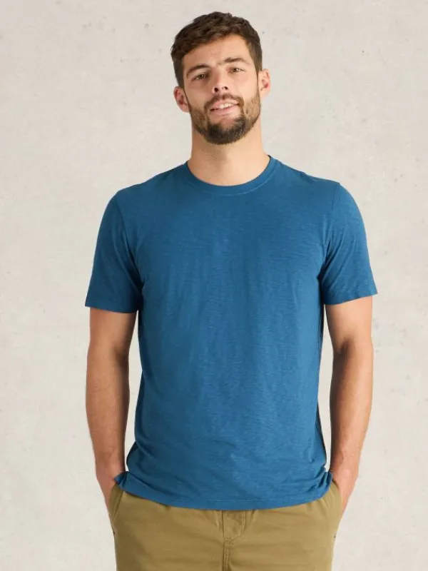 Abersoch Crew Neck Tee in INDIGO BLUE<White Stuff Online