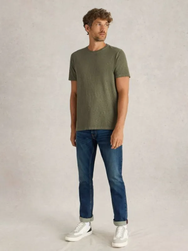 Abersoch Short Sleeve Tee in KHAKI GREEN<White Stuff Fashion
