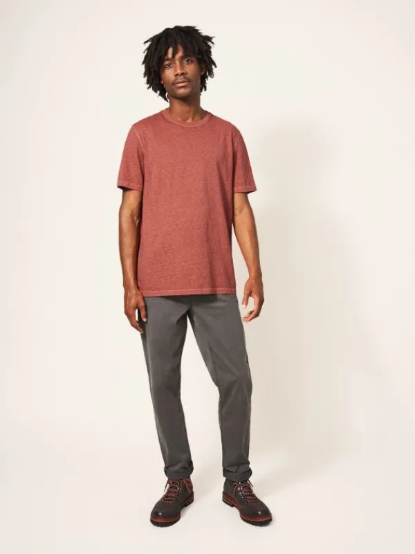 Abersoch Short Sleeve Tee in MID RED<White Stuff Online