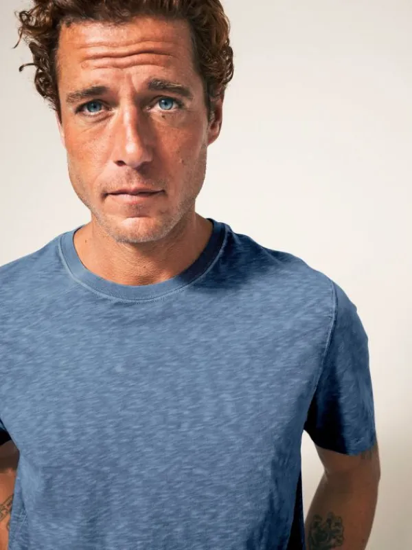 Abersoch Short Sleeve Tee in MID BLUE<White Stuff Discount