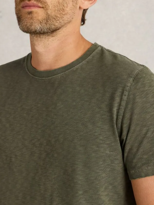 Abersoch Short Sleeve Tee in KHAKI GREEN<White Stuff Fashion