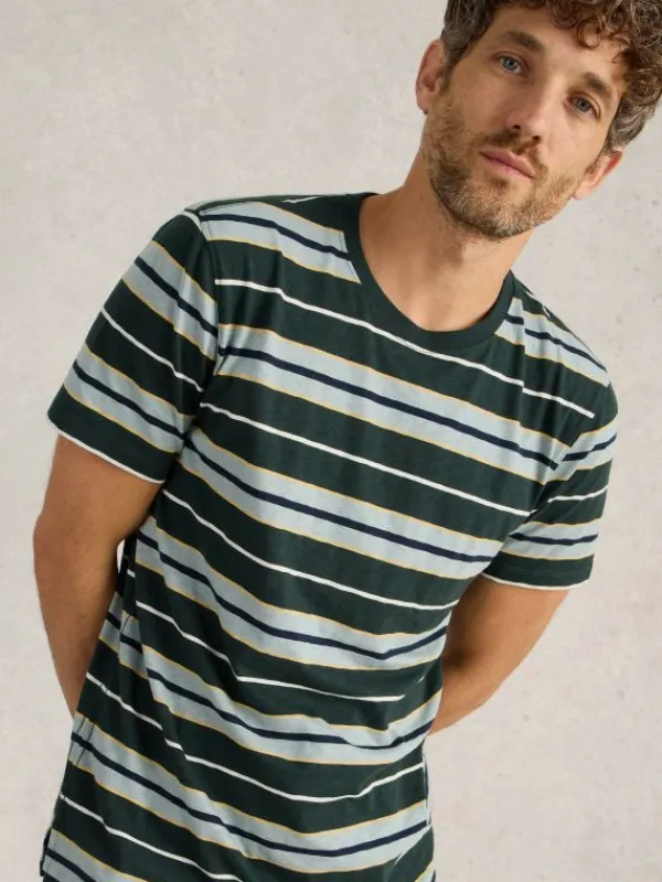 Abersoch Stripe Tee in NAVY MULTI<White Stuff Discount