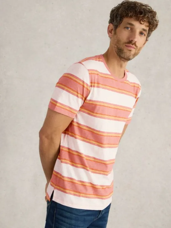 Abersoch Stripe Tee in WHITE MULTI<White Stuff Best