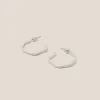 Abstract Hoop Earrings in SILVER TONE METALLIC<White Stuff Discount