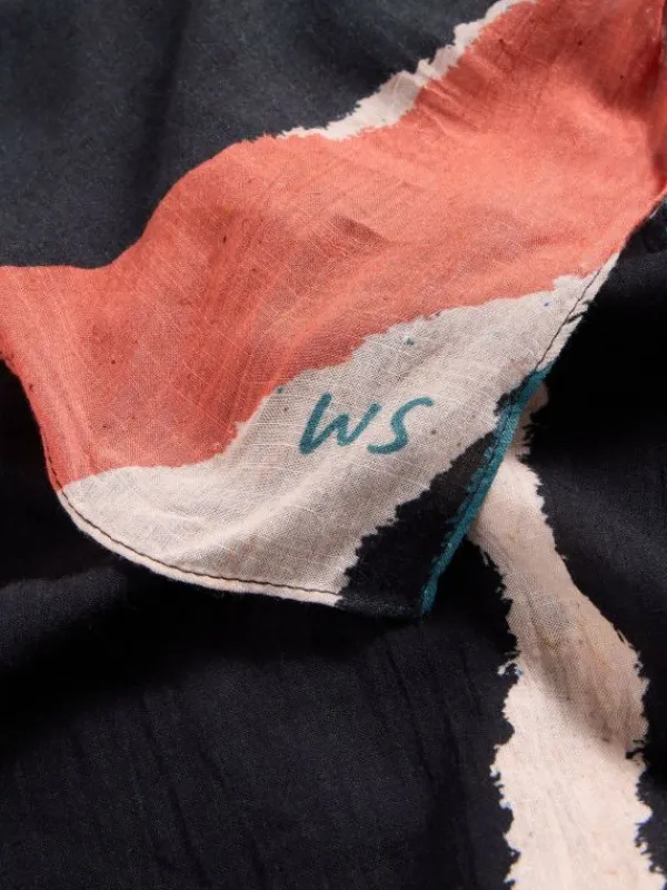 Abstract Print Scarf in BLACK MULTI<White Stuff Online