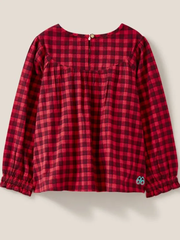 Adeline Check Top in RED MULTI<White Stuff Sale