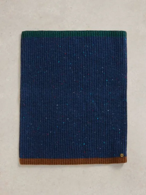 Albie Knit Colourblock Snood in NAVY MULTI<White Stuff Hot