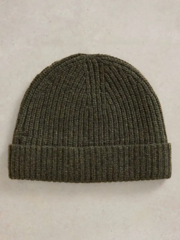 Albie Rib Knit Beanie in GREEN MULTI<White Stuff Best