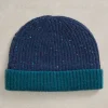 Albie Rib Knit Beanie in NAVY MULTI<White Stuff Fashion
