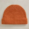 Albie Rib Knit Beanie in DARK ORANGE<White Stuff Fashion