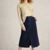 Allie Midi Skirt Denim in DK DENIM<White Stuff Fashion