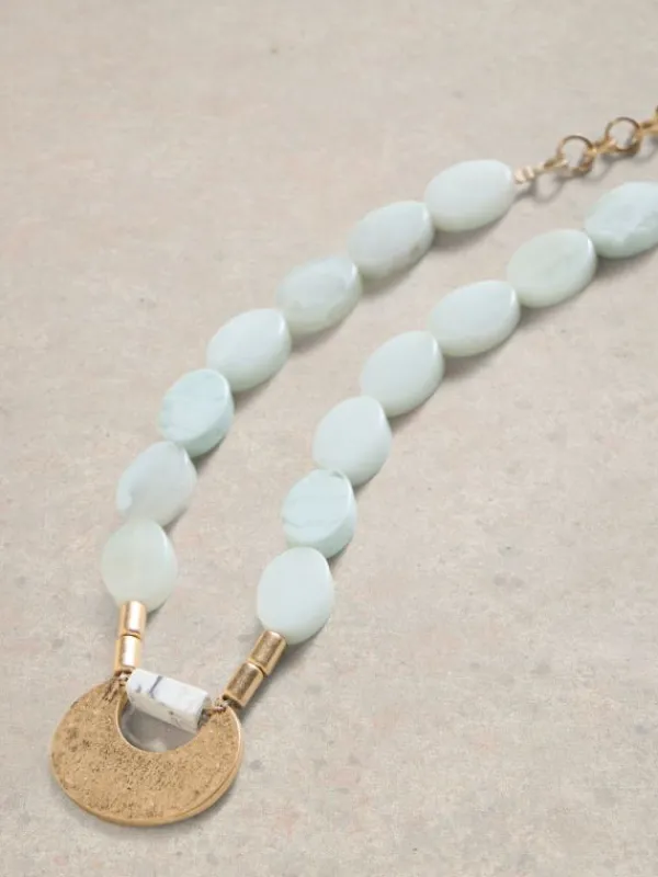Alma Mixed Stone Necklace in NATURAL MULTI<White Stuff Discount