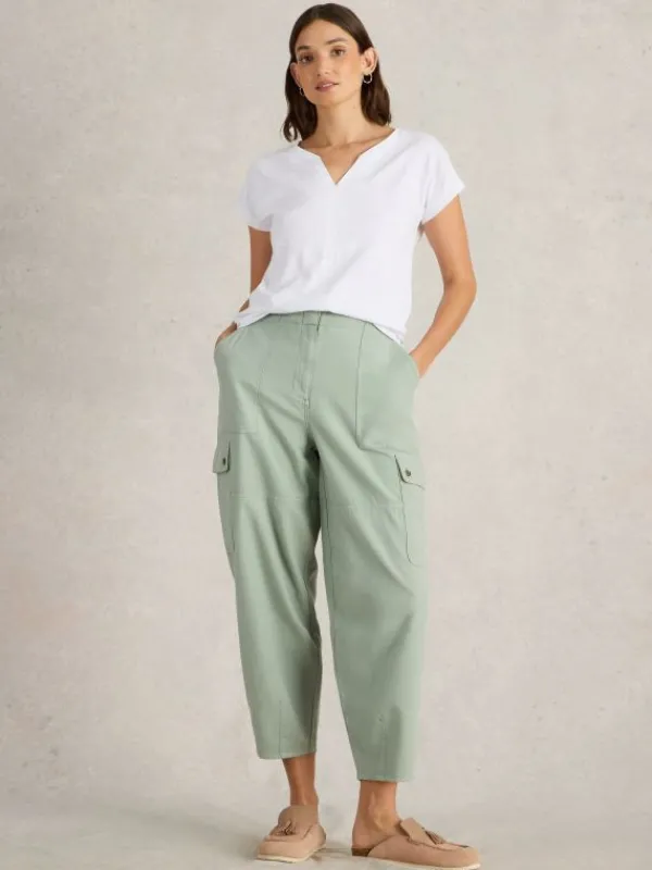 Anabel Soft Barrel Cargo in LIGHT GREEN<White Stuff Hot