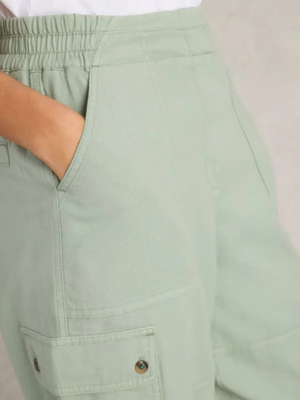 Anabel Soft Barrel Cargo in LIGHT GREEN<White Stuff Hot