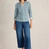 ANNIE COLLARED JERSEY SHIRT in BLUE MULTI<White Stuff Discount
