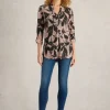 ANNIE COLLARED LONGLINE SHIRT in PINK PRINT<White Stuff Online