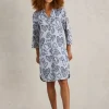 Annie Jersey Nightie in GREY PRINT<White Stuff Online