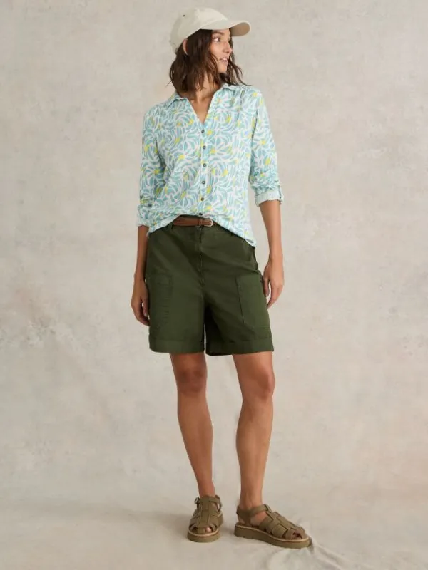 ANNIE JERSEY PRINT SHIRT in WHITE MULTI<White Stuff Discount