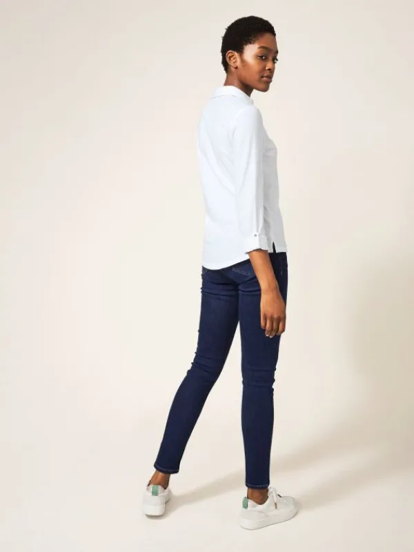 Annie Jersey Shirt in BRILLIANT WHITE<White Stuff Fashion