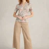 ANNIE JERSEY SHORT SLEEVE SHIRT in GREY PRINT<White Stuff Fashion