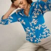 ANNIE LONG SLEEVE JERSEY SHIRT in PINK PRINT<White Stuff New