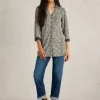 ANNIE LONGLINE SHIRT in BLACK PRINT<White Stuff New