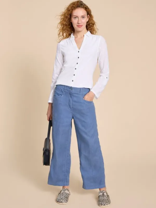 ANNIE MIX JERSEY SHIRT in PALE IVORY<White Stuff New