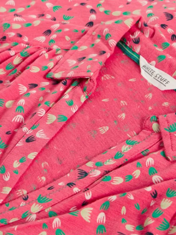 ANNIE SS JERSEY SHIRT in CORAL PRINT<White Stuff New