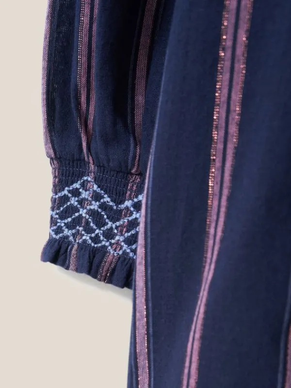 Astrid Frill Dress in NAVY MULTI<White Stuff Best