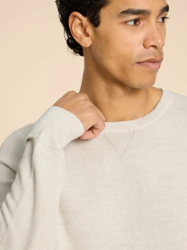 Attadale Crew Neck Jumper in LIGHT GREY<White Stuff Outlet
