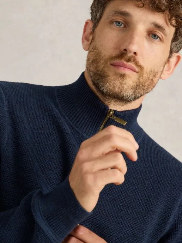 Attadale Funnel Neck Jumper in DARK NAVY<White Stuff Fashion