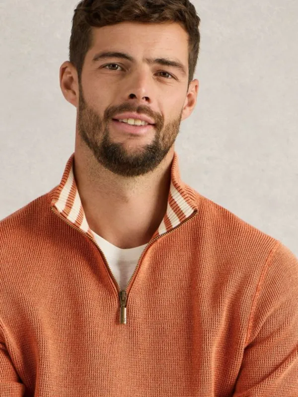 Attadale Long Sleeve Funnel Neck Jumper in DARK ORANGE<White Stuff Discount