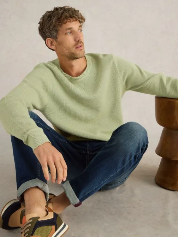 Attadale Long Sleeve Jumper in LIGHT GREEN<White Stuff Outlet