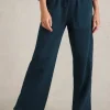 Ava Wide Leg Jersey Jogger  in MID DENIM<White Stuff Online