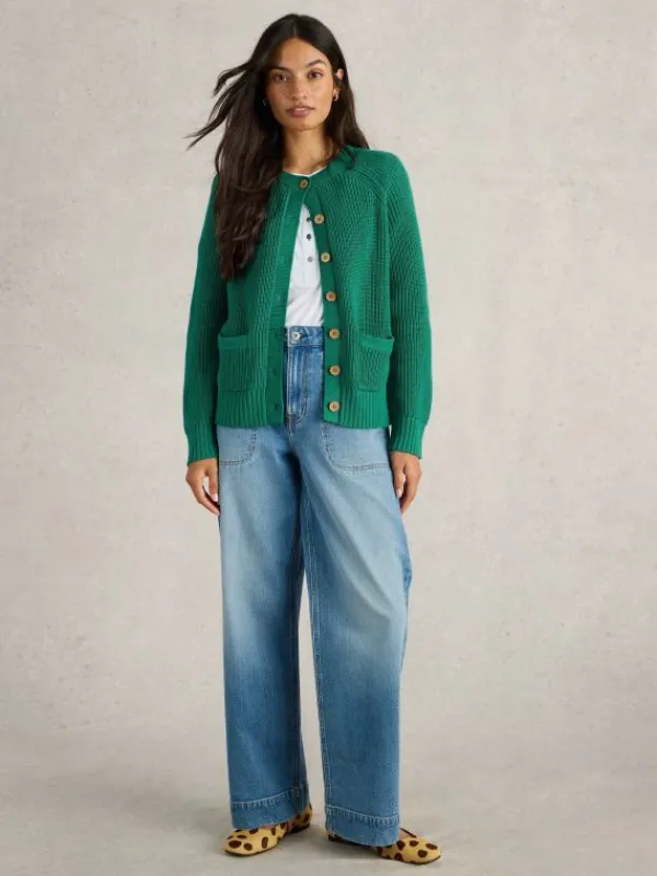 BAILEY COTTON CARDI in BRIGHT GREEN<White Stuff Hot