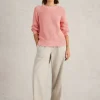 BAILEY COTTON JUMPER in MID CORAL<White Stuff Fashion