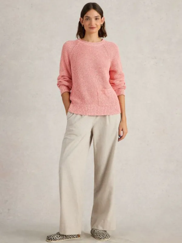BAILEY COTTON JUMPER in MID CORAL<White Stuff Fashion