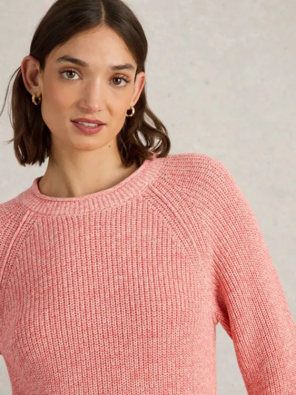 BAILEY COTTON JUMPER in MID CORAL<White Stuff Fashion