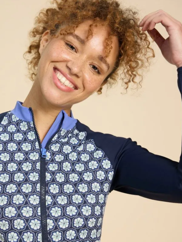 Bay Rash Printed Vest in NAVY MULTI<White Stuff Best