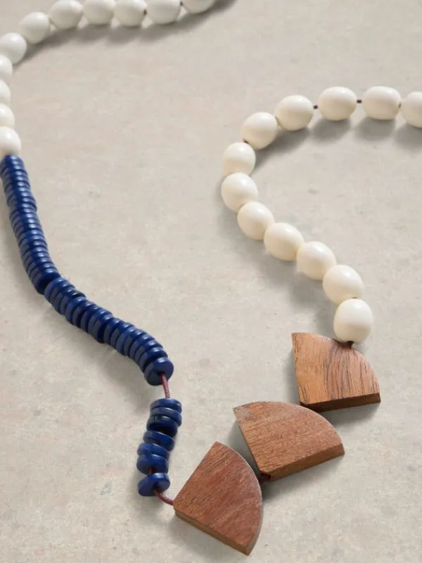 Beech Multi Bead Necklace in NAVY MULTI<White Stuff Fashion