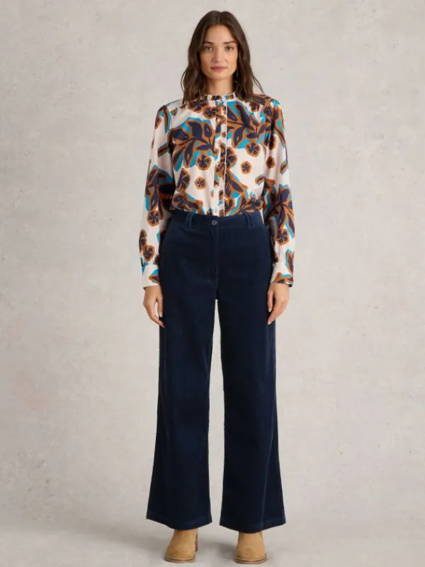 Belle Cord Wide Leg Trouser in DARK NAVY<White Stuff Best