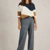 Belle Tweedy Wide Leg Trouser in NAVY MULTI<White Stuff Discount