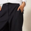 Belle Wide Leg Cropped Trouser in PURE BLACK<White Stuff Discount