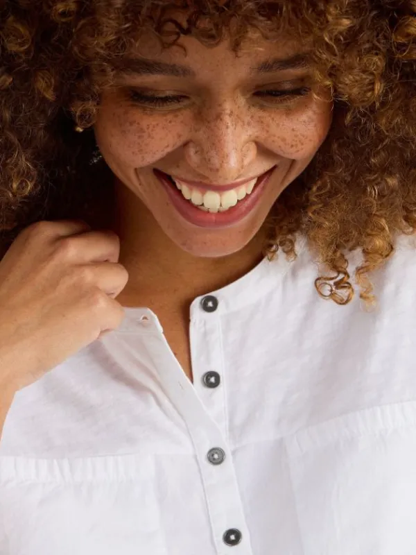 BETH 34 SLEEVE SHIRT in BRILLIANT WHITE<White Stuff Outlet