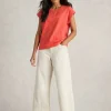 BETTY BRODERIE TEE in MID PINK<White Stuff Clearance